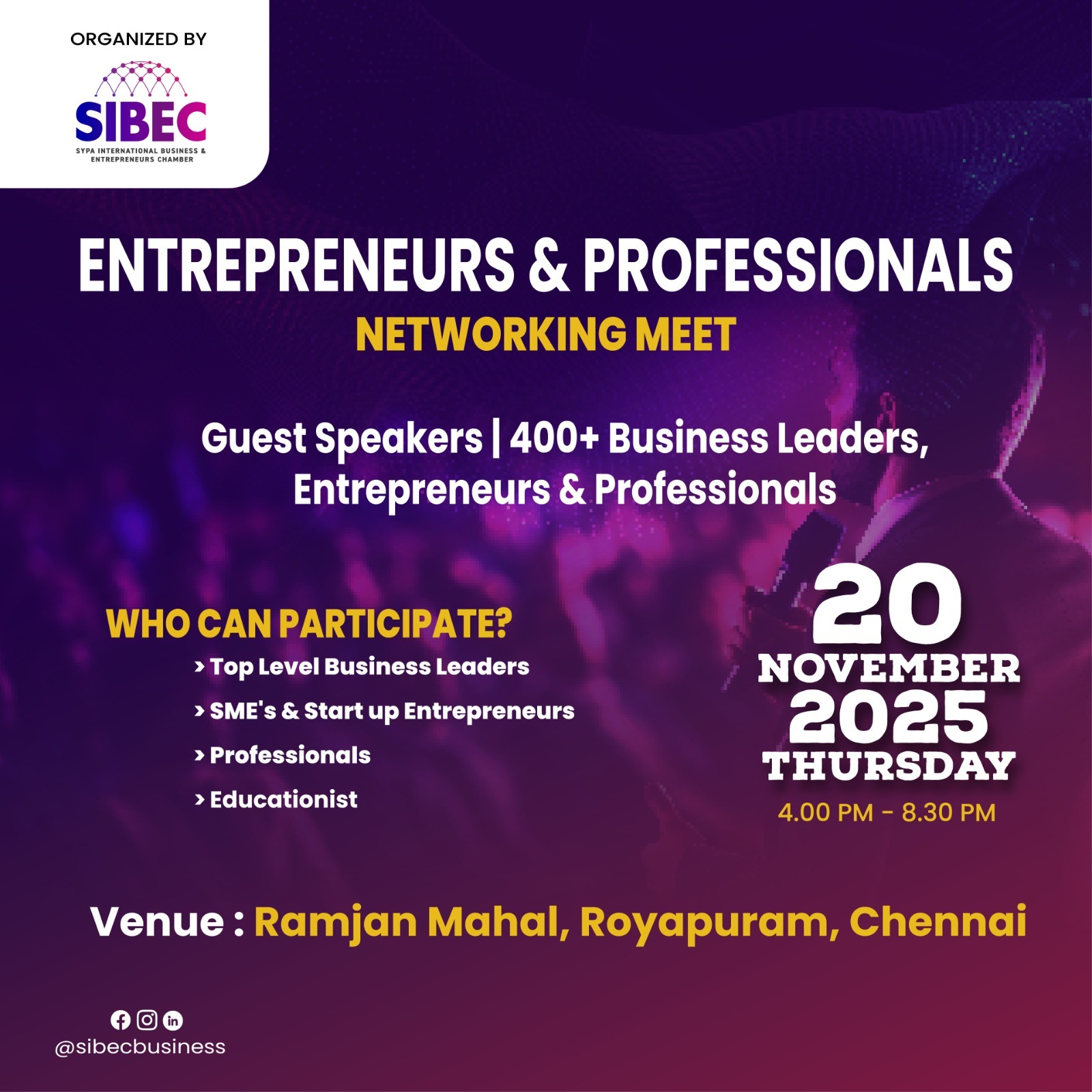 ENTREPRENEURS & PROFESSIONALS NETWORKING MEET